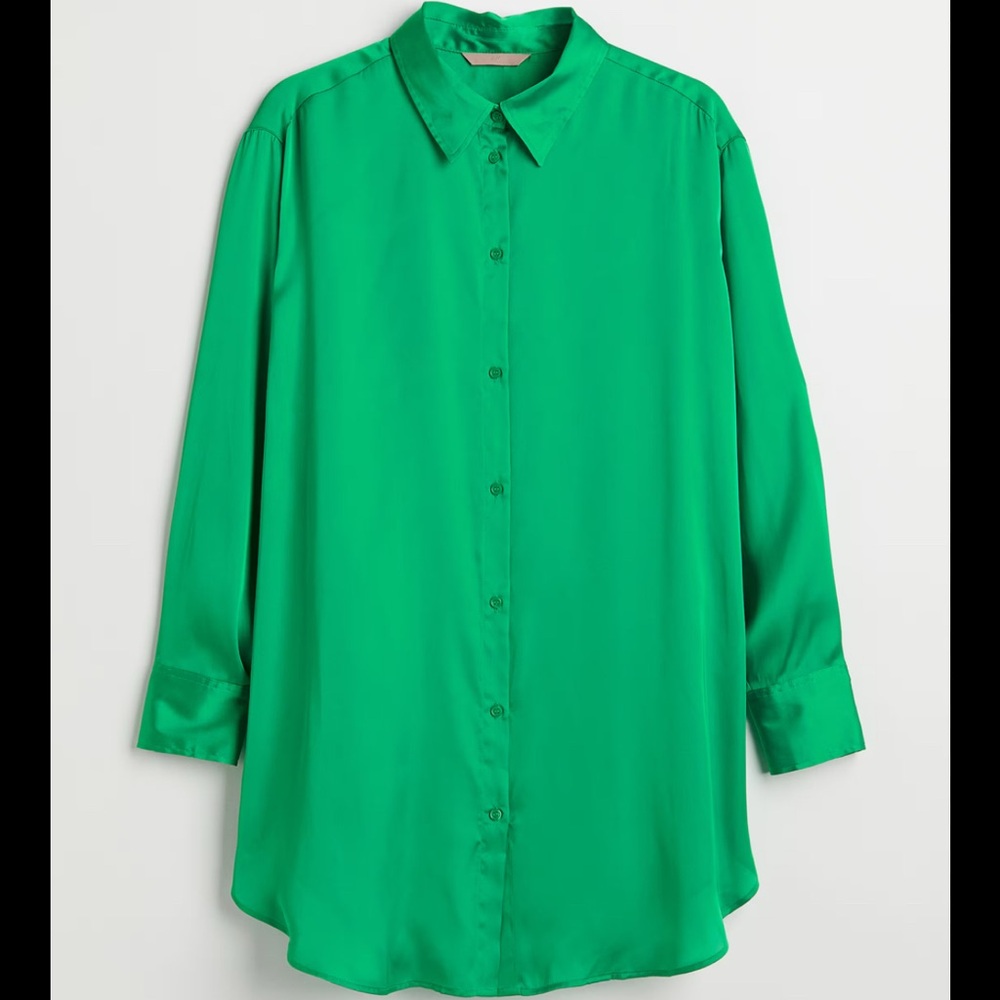 H&M Oversized Satin Button Down